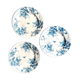 3 Gien dessert plates in iron earth, "Glycine" service around 1975