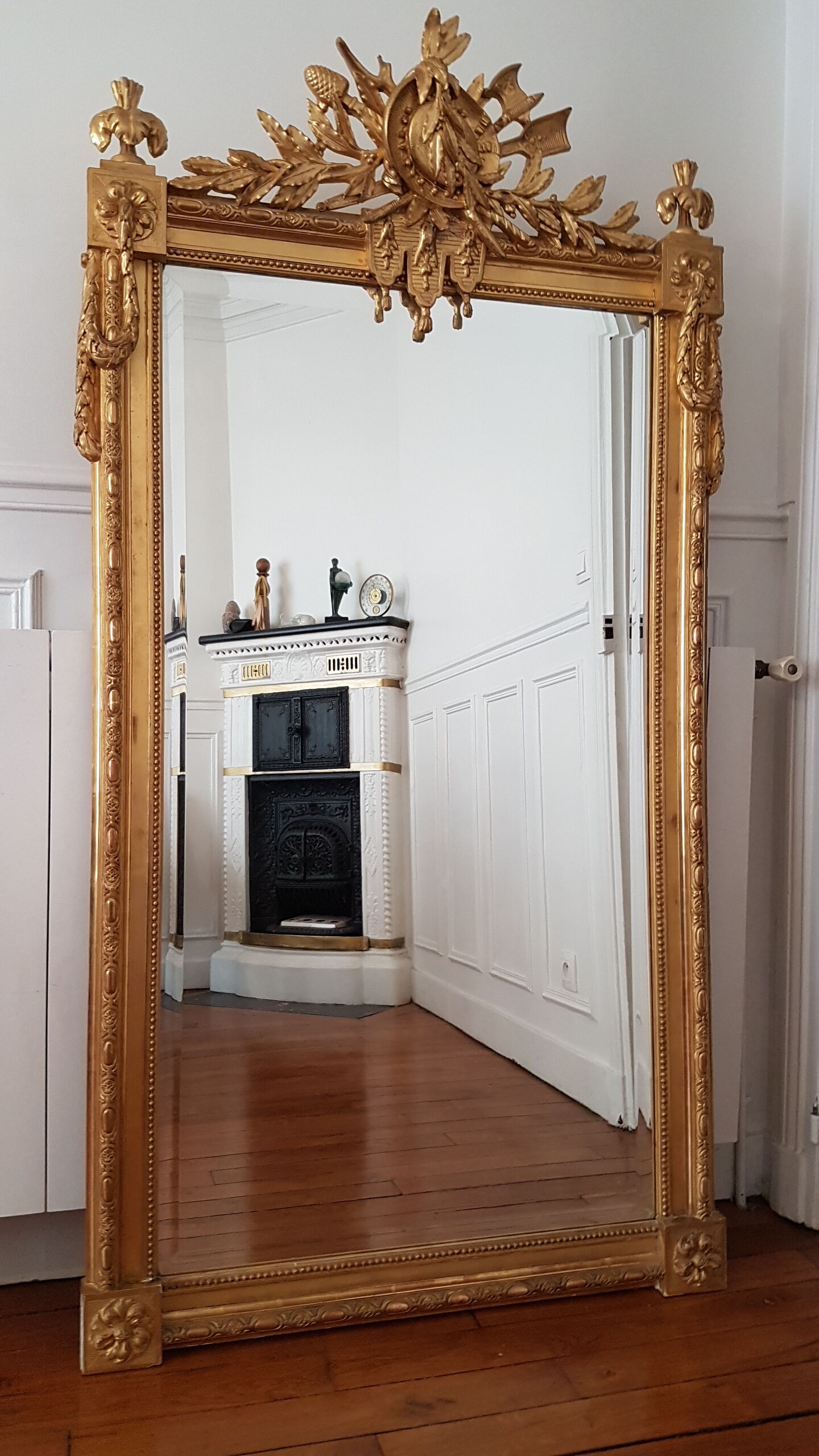 Gilded mirror Louis XVI style 175X93