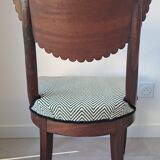 Pair of mahogany gondola chairs – Empire style – 20th century, restored