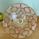 Vintage mother-of-pearl and brass lampshade pendant light