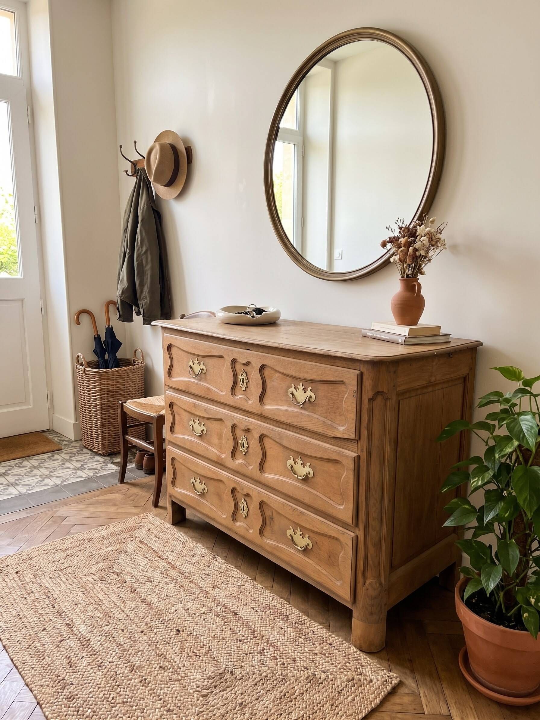18th-century Louis XV oak commode