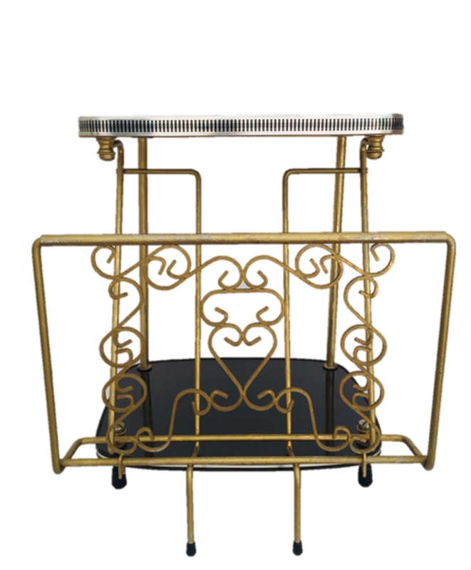 Vintage magazine holder table