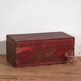 Small antique chest with floral details (c.1900) #30