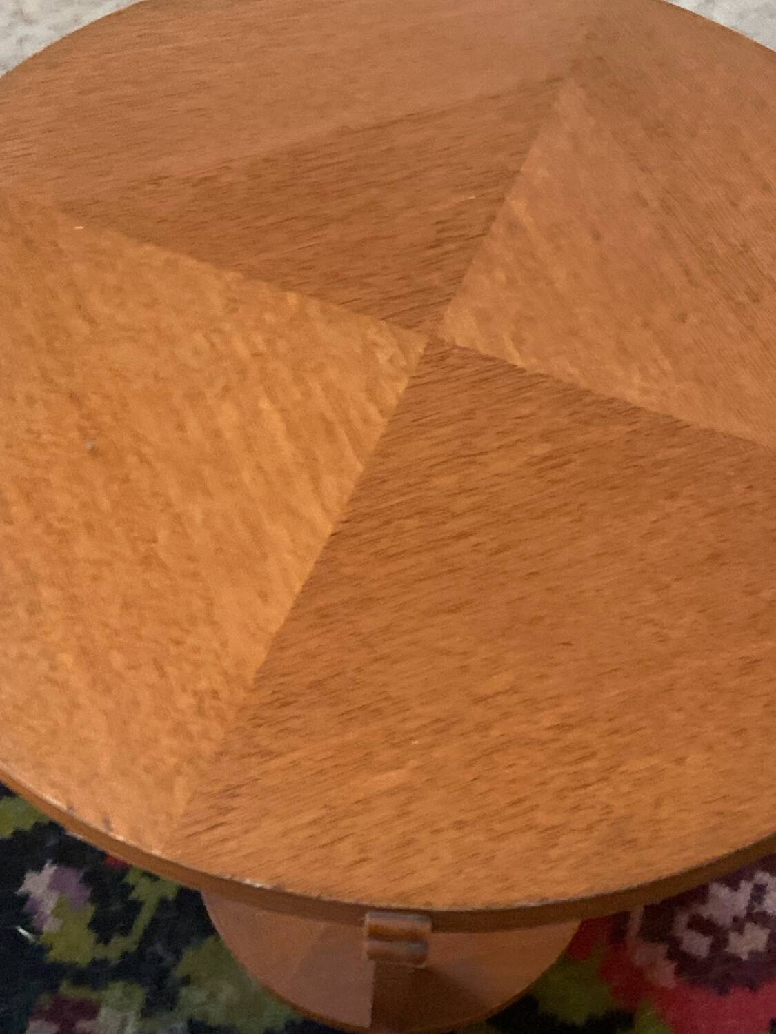 Art Deco Wooden Pedestal Table – 1930s Art Deco Era – Elegant and Practical