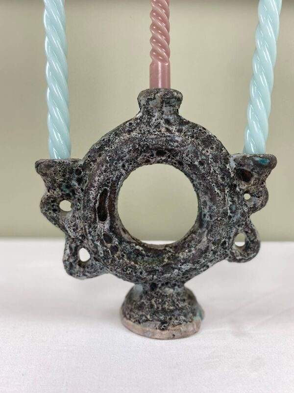 Chandelier en céramique vintage