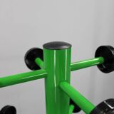 Porte-manteau italien en métal laqué des années 1970 avec porte-parapluie