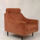 Paire de fauteuils cube en velours style Italien années 70