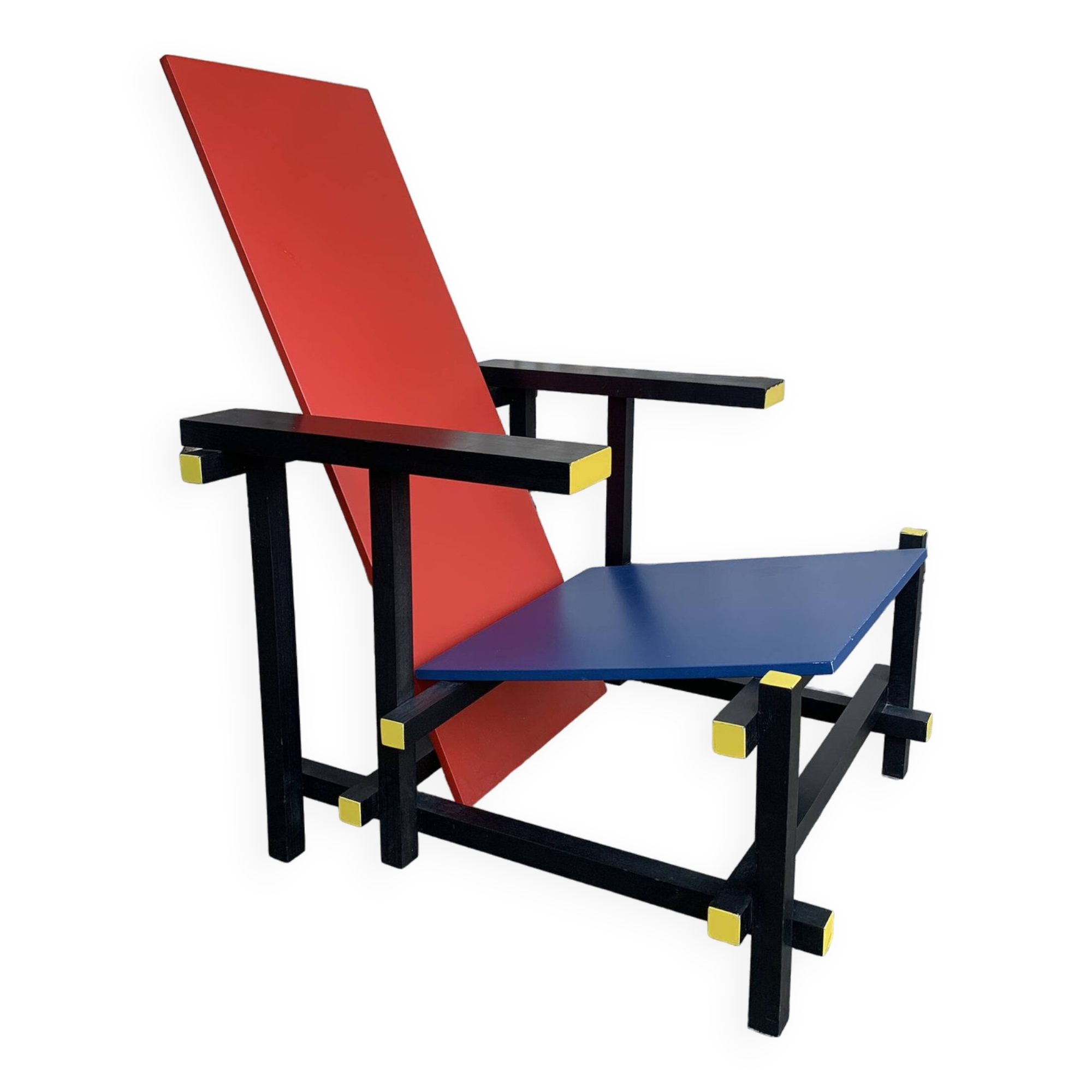 Armchair in the style of the Red & Blue Chair by Gerrit Rietveld