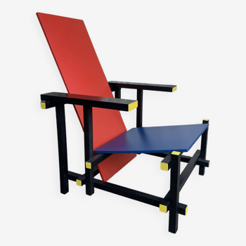 Armchair in the style of the Red & Blue Chair by Gerrit Rietveld