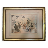 Original painting The Ventriloquist Naudet circa 1803