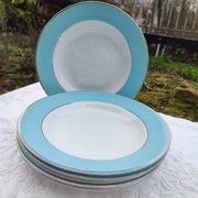 Set of 6 deep plates l'Amandinoise model Poreylor