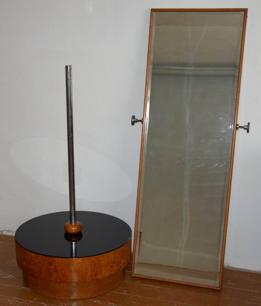 Grand Miroir à Charnière Antique des Années 1930 par Halabala pour UP Zavody