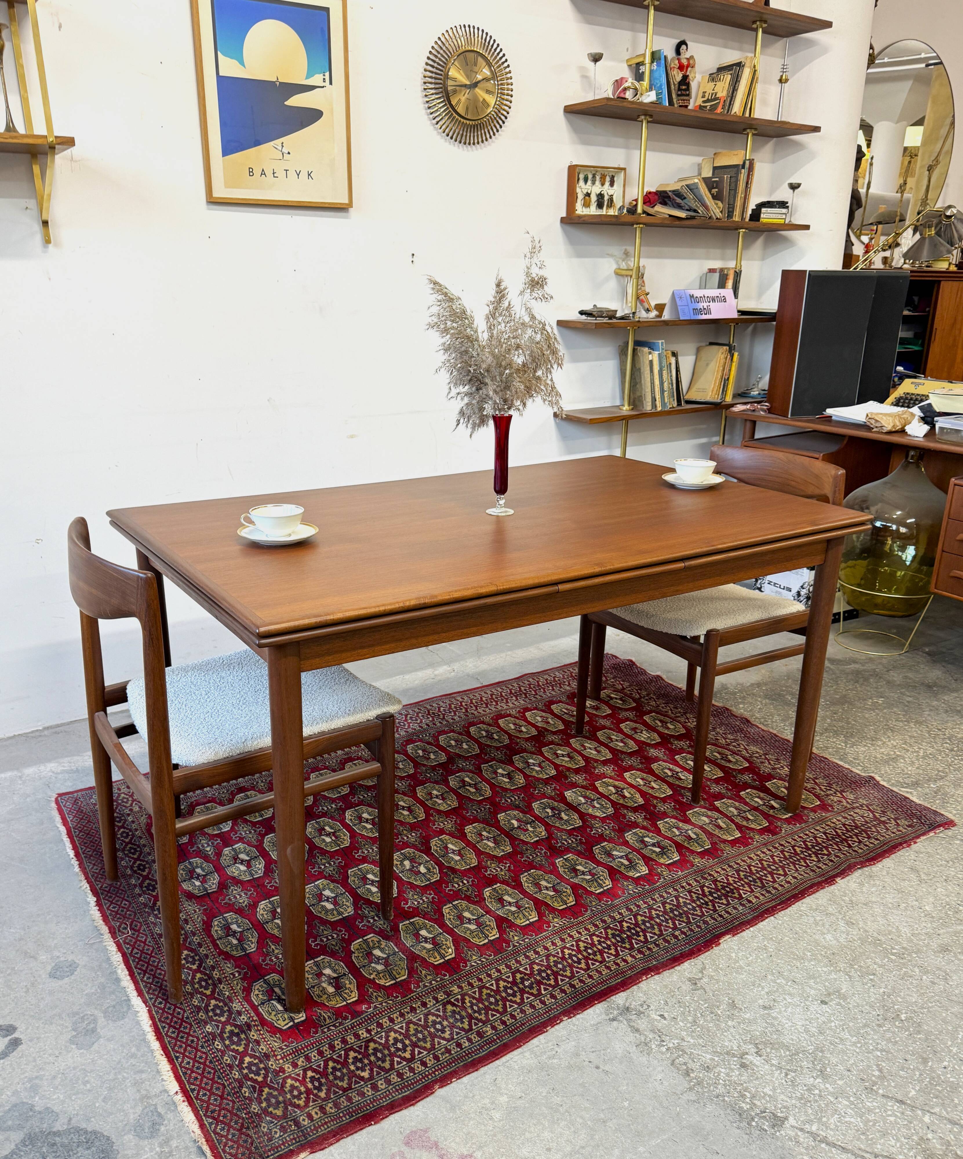 Extendable teak table, Denmark 1960s/1970s, mid-c vntg