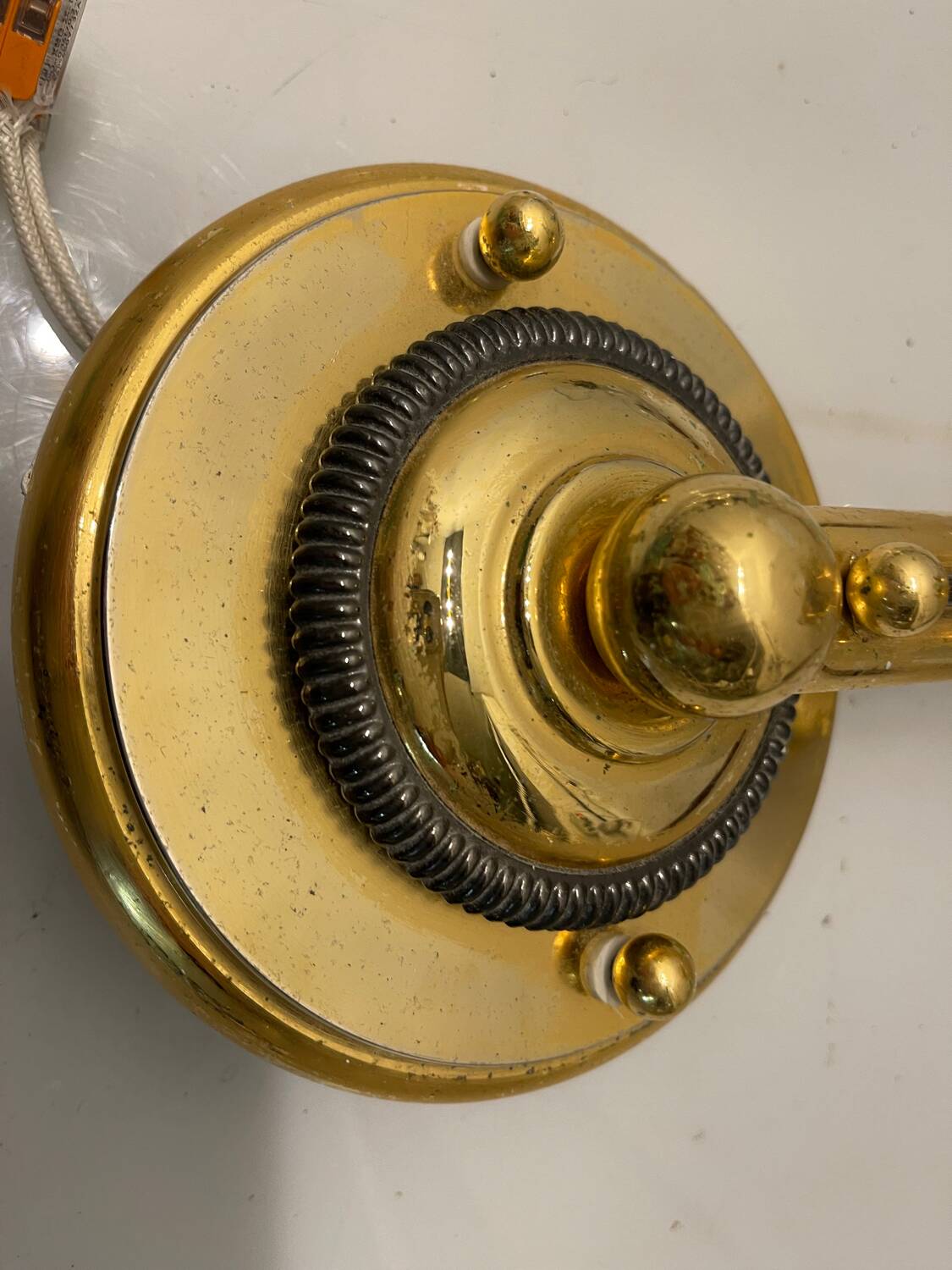 Large Brass Murano Glass Sconces Set of 2