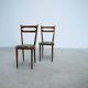 Set of six elegant Italian dining chairs