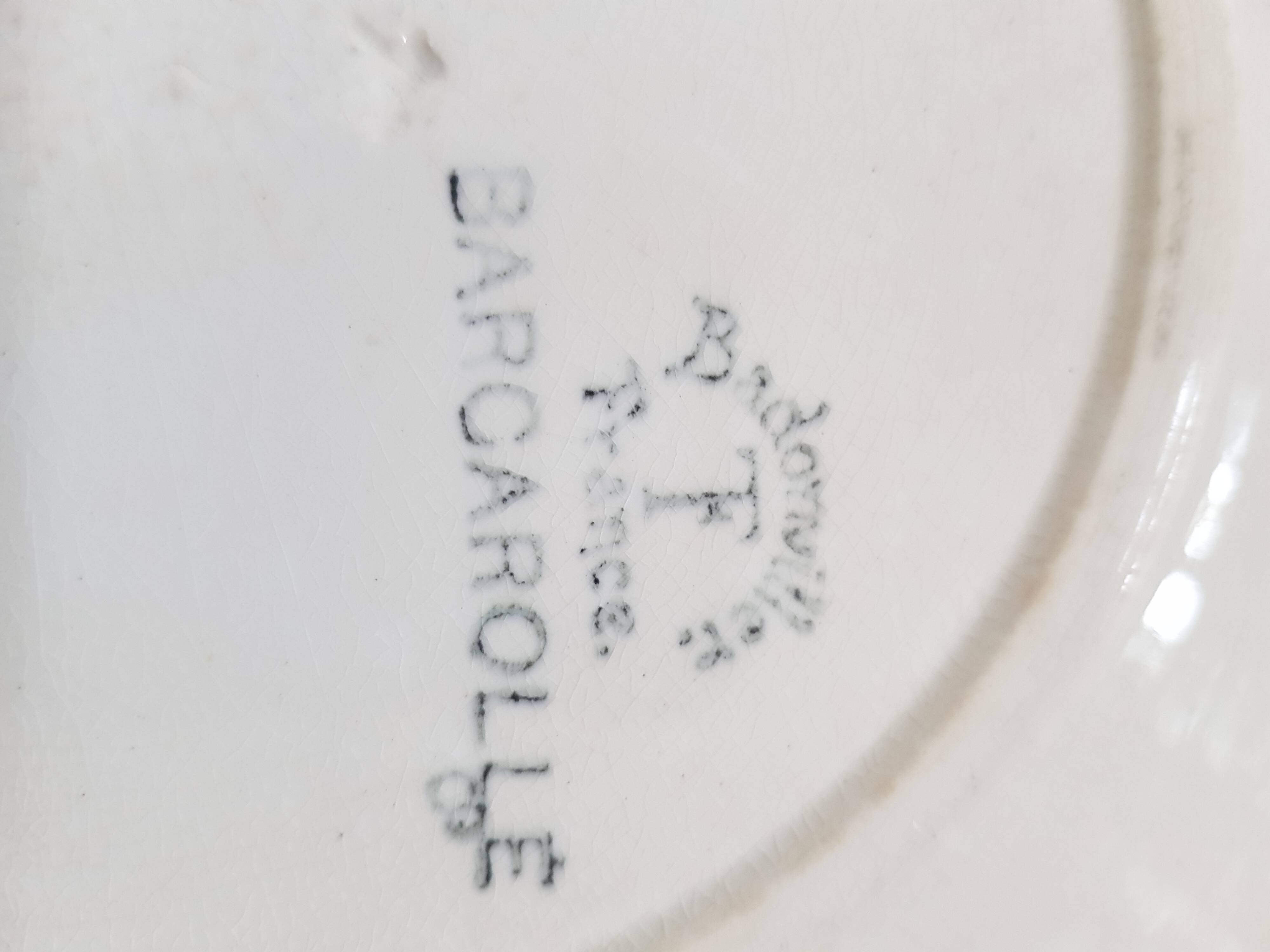 Set of 2 vintage Badonviller dessert plates