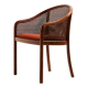 Fauteuil en hêtre et rotin