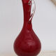 Vase carafe élégante en verre rouge