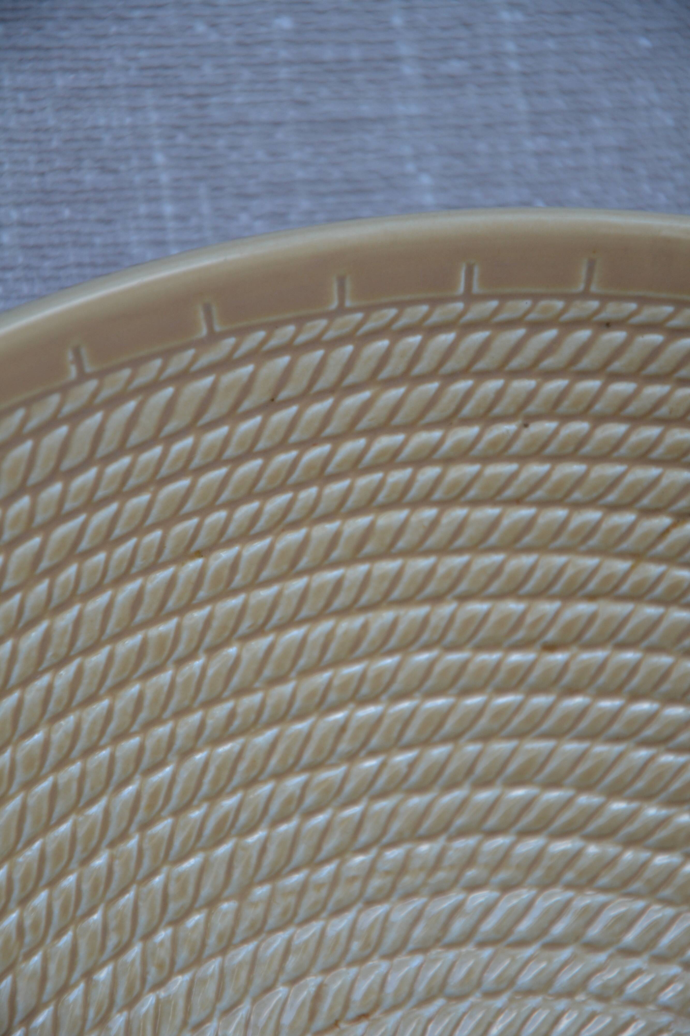 Large dish/bowl Keralux Boch "Cordaline" 1956