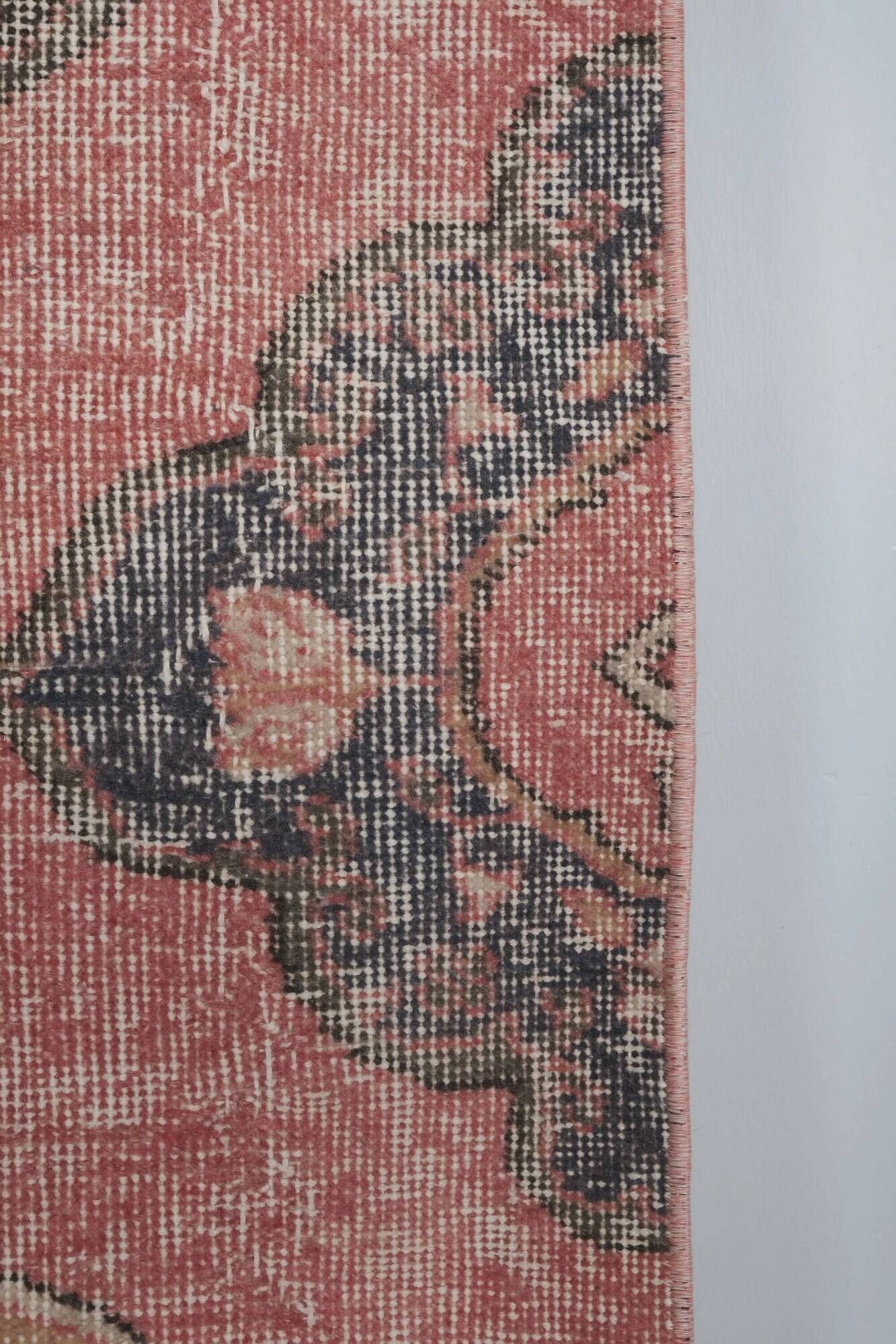 Vintage Turkish hallway rug 80x393 cm