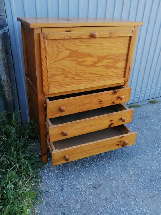 Vintage pine secretary
