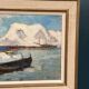 Original Swedish Oil on Panel – “Winter Harbor” by Knut Norman – Signed – Vintage & Framed