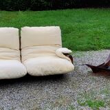 Michel Ducaroy Ligne Roset Marsala model designer sofa and 1970s armchair shell
