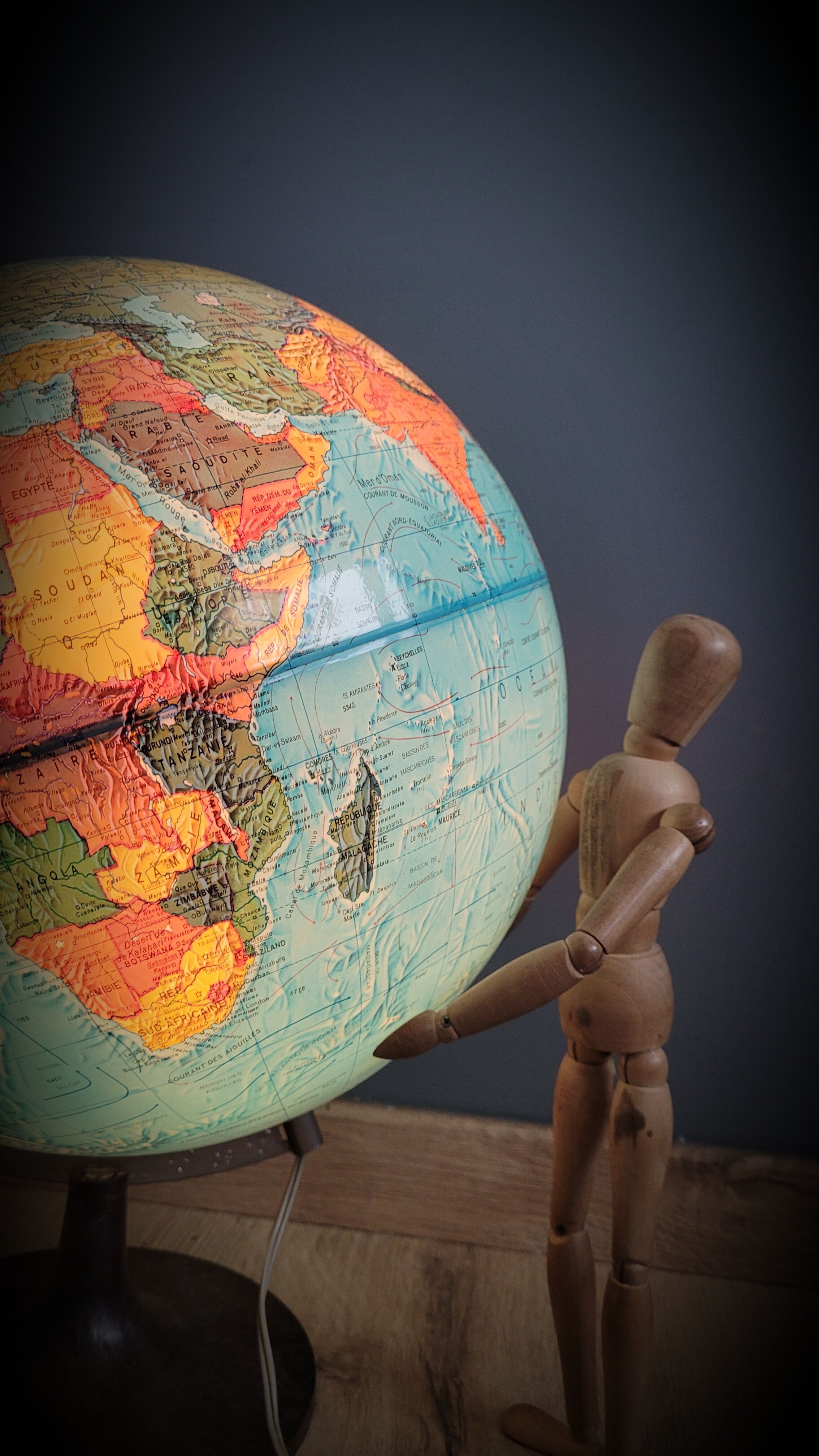 World map terrestrial 1983