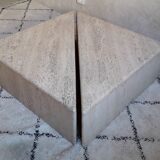 Coffee table in travertine