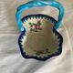 Large Basket Emaux de Longwy F3 B5000 - Twisted Turquoise Handle -