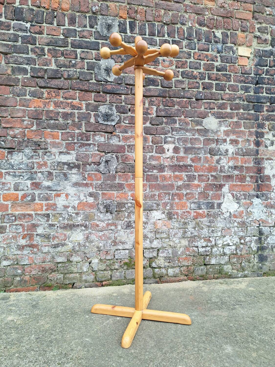 Vintage Scandinavian Coat Rack, Antique Hook Furniture