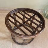 Pouf en rotin vintage