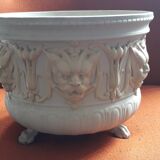 Very rare fine stoneware pot signed Sarreguemines from the end of the 19th century