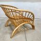 Handcrafted Bamboo lounge chair with leather lacings, Italy 1970s