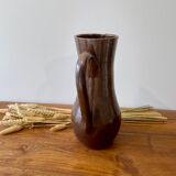 Enameled stoneware pitcher by Jean Dubost