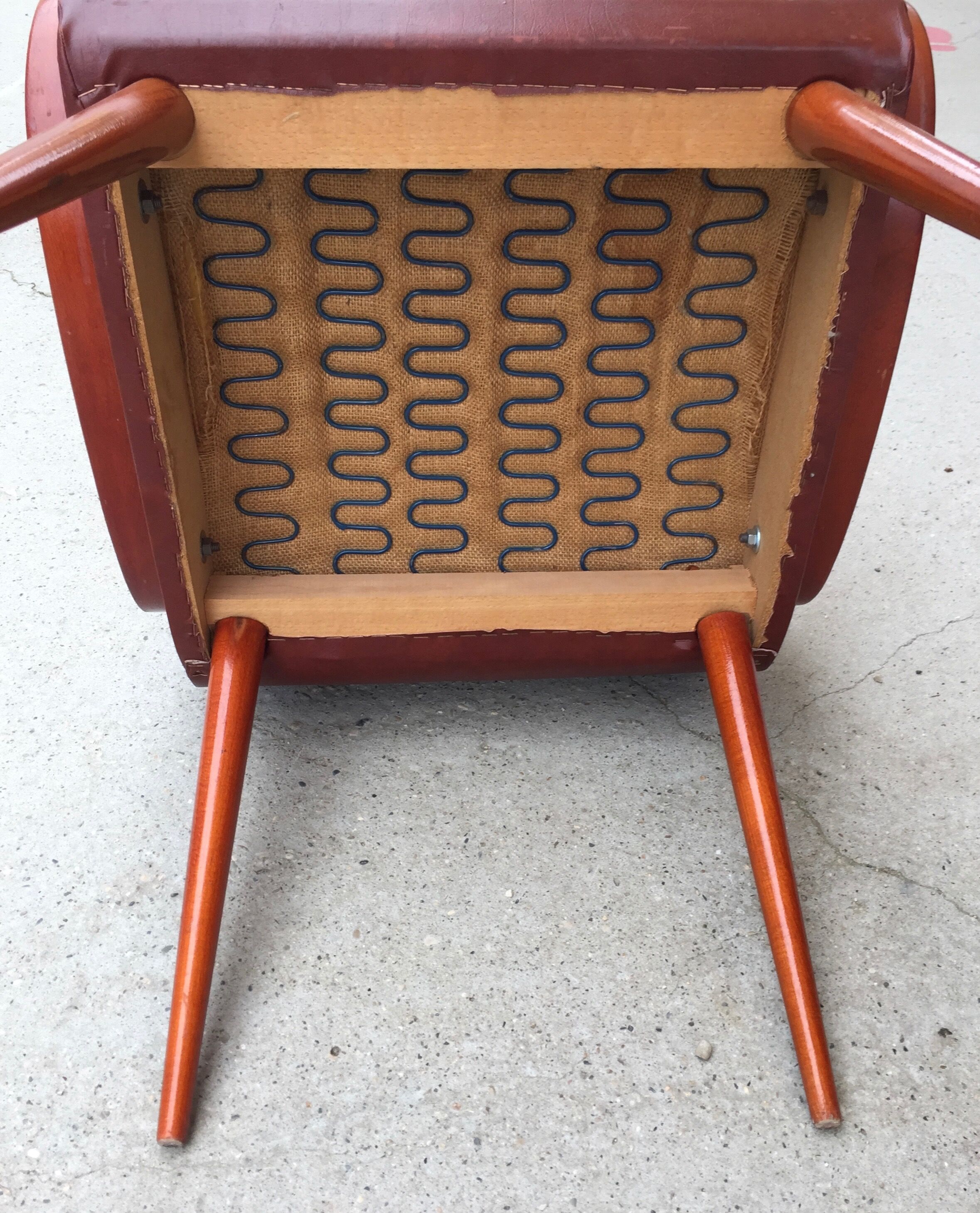 Moleskine chair circa 1960