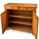 Old Parisian buffet in natural wood – 2 doors, 2 drawers