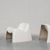 Pair of 'Space Age' Fibreglass 'Toga' Armchairs by Sergio Mazza for Artemide