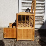 Vintage rattan bedside tables.