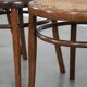 Set of 4 vintage bistro chairs Jacob & Josef Kohn Wien with a wicker seat