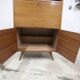 1960 Scandinavian secretary with teak compass feet and pastel yellow top
