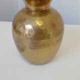 Hammered golden vase