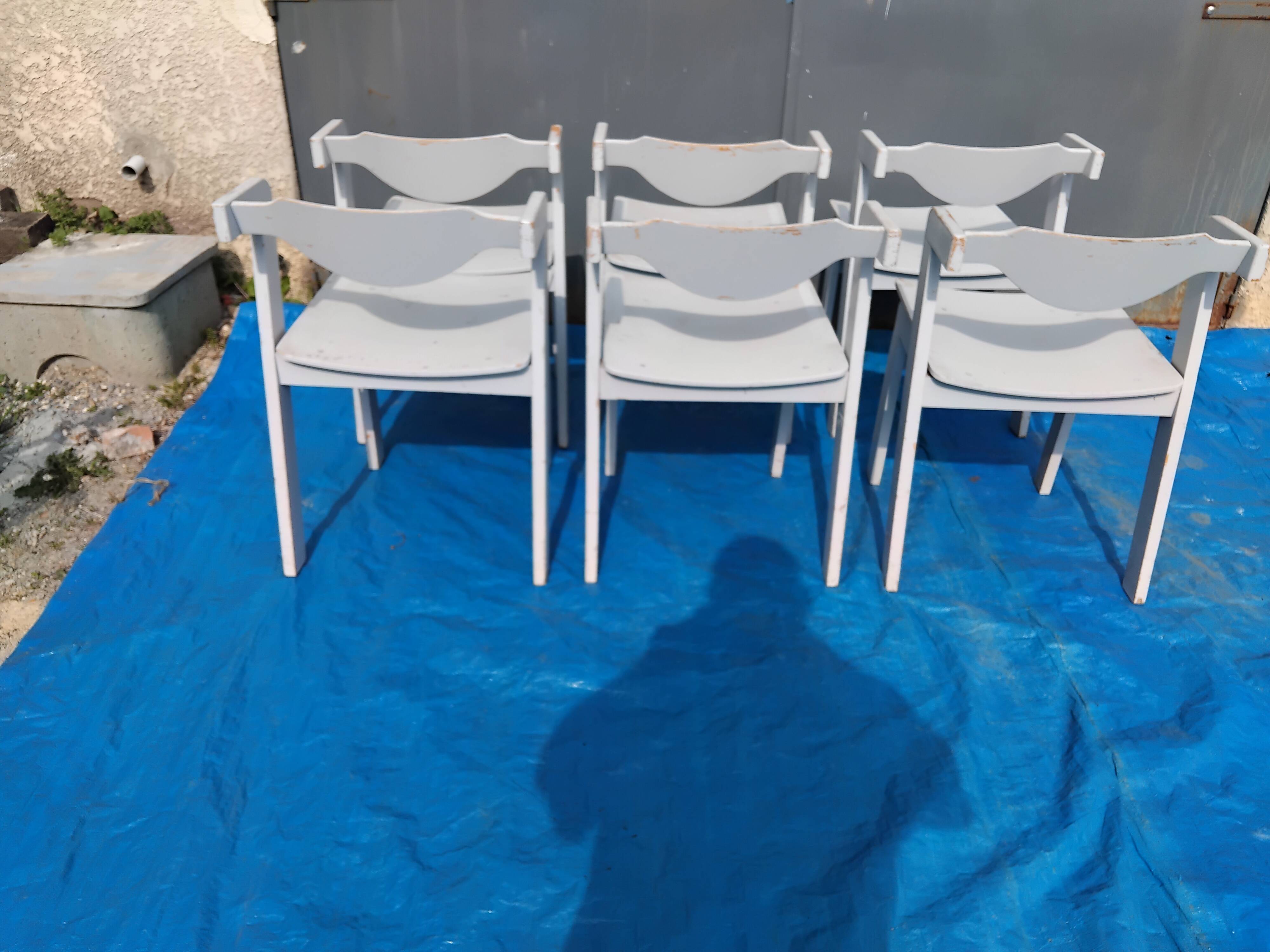 Set of 6 vintage designer chairs
