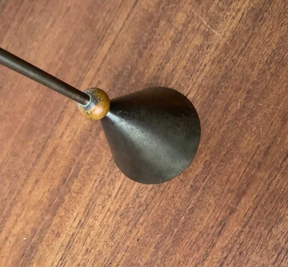 Vintage Italian postmodern metal chandelier, 1980s.