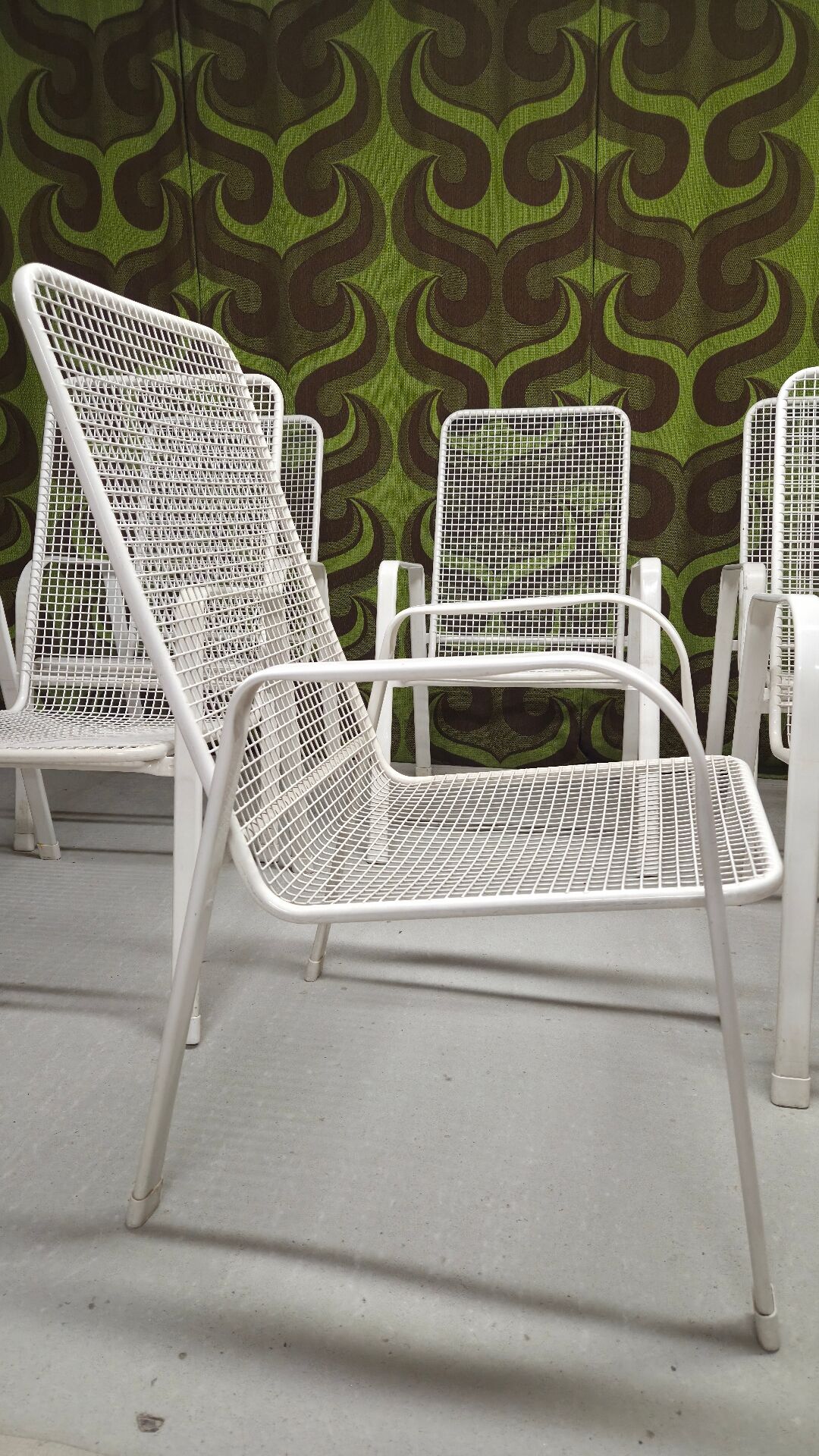 Lot of 6 vintage EMU 70" terrace armchairs.