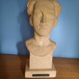 Bust of Arthur Rimbaud in stone