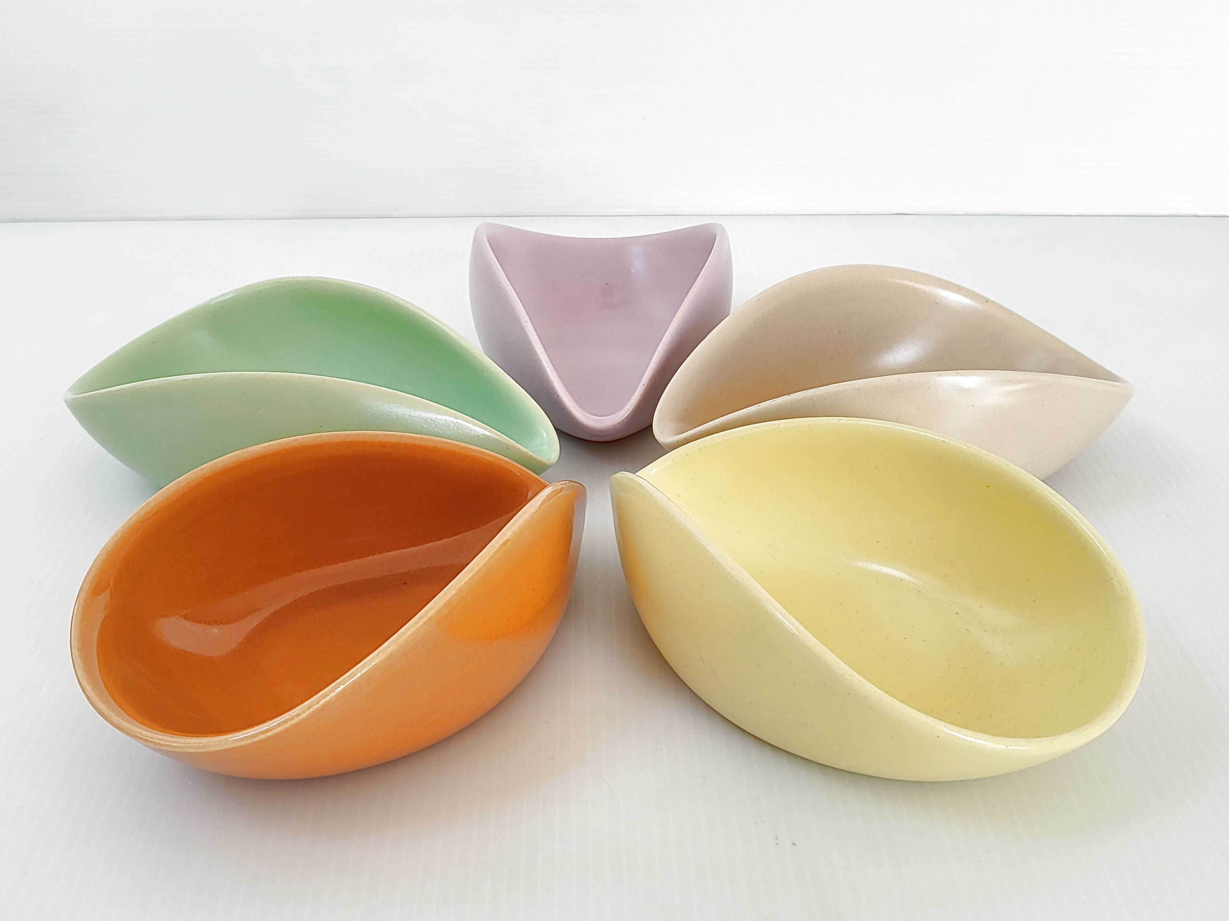 Suite of 5 vintage pocket trays 1950