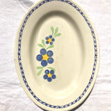 Plat ovale fleurs