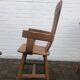 rare set of 6 brutalist chairs in solid oak house De PUYDT 1960 Belgium