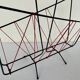 Vintage black metal magazine rack circa 19
